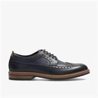 Clarks Mens Pitney Limit Blue Leather Brogues Leather Workwear,Smart