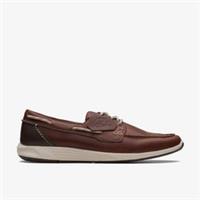 Clarks Mens ATL Sail Go British Tan Boat Shoes Leather/Synthetic Sports