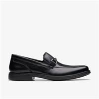 Clarks Mens Laureate Step II Black Leather Loafers Leather Smart