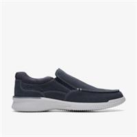 Clarks Mens Donaway Free Navy Waxy Slip Ons Waxy Suede Casual