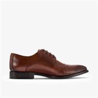 Clarks Mens Banstead Cap Tan Leather Oxford Shoes Leather Smart