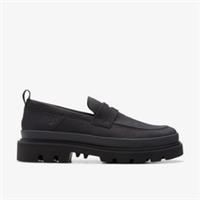 Clarks Mens Badell Step Black Nubuck Loafers Nubuck Smart