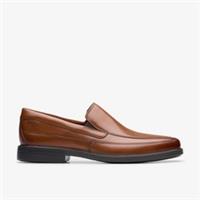 Clarks Mens Cosgrove Free Dark Tan Leather Loafers Leather Smart