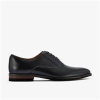 Clarks Mens Banstead Lace Black Leather Oxford Shoes Leather Smart