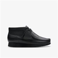 Clarks Kids Unisex,Girls,Boys Wallabee Boot Older Black Leather Wallabee Leather