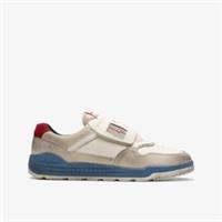 Clarks Kids Unisex,Girls,Boys Hardware Hype Older White/Red Trainers Suede