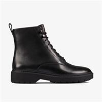 Clarks Womens Witcombe Hi 2 Black Leather Lace Up,Ankle Boots Leather Casual