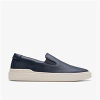 Clarks Mens Craft Swift Go Navy Leather Trainers Leather Casual