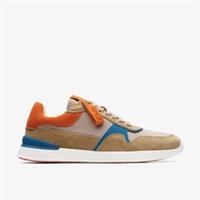Clarks Mens RaceLite Tor Sand Combination Trainers Suede Sports