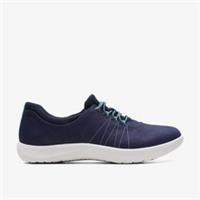 Clarks Womens Adella Stroll Dark Navy Trainers Textile Casual