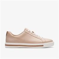 Clarks Womens Un Maui Lace Blush Leather Trainers Leather Sports