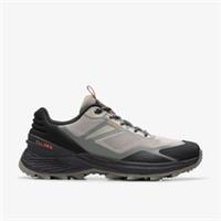 Clarks Mens Stanway Lace Khaki Combination Trainers Textile Sports