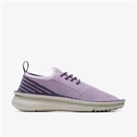 Clarks Womens Clarks Origin2 Lavender Knit Trainers Textile Sports