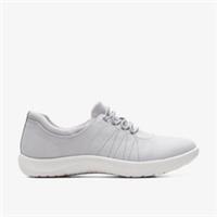 Clarks Womens Adella Stroll Light Grey Trainers Textile Casual