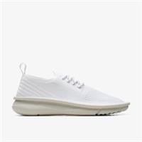 Clarks Womens Clarks Origin2 White Knit Trainers Textile Sports