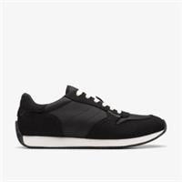 Clarks Womens Teirra Run Black Trainers Textile Casual