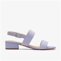 Clarks Womens Seren 25 Strap Lilac Nubuck Heeled Sandals Nubuck Smart