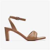 Clarks Womens Seren65 Strap Camel Heeled Sandals Leather Smart