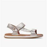 Clarks Womens Craft Sun Sport Silver Leather Flat Sandals Leather Sports