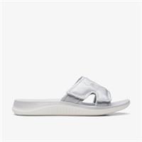 Clarks Womens Glide Bay 2 Metallic Sliders,Slip Ons Synthetic Casual
