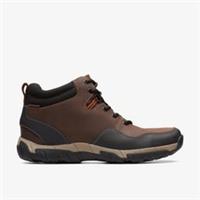 Clarks Mens Walbeck Top Brown Leather Ankle Boots Leather Casual