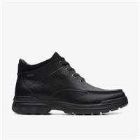 Clarks Mens Rockie 2 Hi GORE-TEX Black Leather Ankle Boots Leather Casual