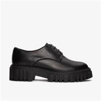 Clarks Womens Page Walk Black Leather Lace Up,Derby Shoes Leather Casual