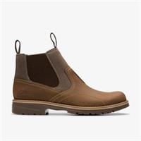 Clarks Mens Morris Easy GP Beeswax Leather Chelsea Boots Leather Casual