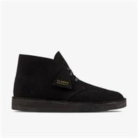 Clarks Mens Desert Coal Black Suede Desert Boots Suede Casual