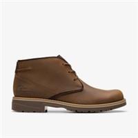 Clarks Mens Morris Peak GP Beeswax Leather Ankle Boots Leather Casual