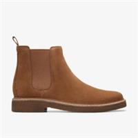 Clarks Mens Clarkdale Easy Cognac Suede Chelsea Boots,Ankle Boots Suede Casual