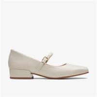 Clarks Womens Seren30 Buckle Ivory Leather Mary Jane Leather Smart