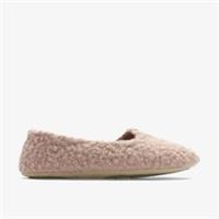 Clarks Womens Cozily Curl Rose Slippers Textile Casual