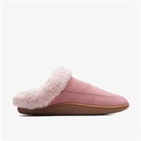 Clarks Womens Pilton Home Rose Suede Slippers Suede Casual