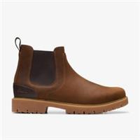 Clarks Mens Rossdale Top Beeswax Leather Chelsea Boots Waxy Leather Casual