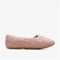 Clarks Womens Cozily Dream Dusty Rose Slippers Textile Casual