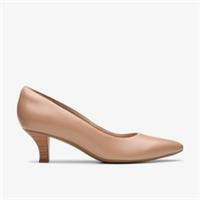 Clarks Womens Kepley Vine Warm Beige Leather Heels,Court Shoes Leather Smart