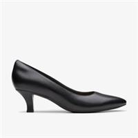 Clarks Womens Kepley Vine Black Leather Heels,Court Shoes Leather Smart