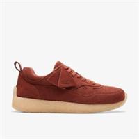 Clarks Unisex,Womens,Mens Lockhill Burgundy Trainers Suede Casual