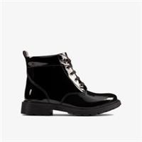Clarks Girls Astrol Lace Toddler Black Patent Lace Up,Ankle Boots Patent Casual