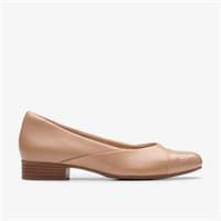 Clarks Womens Juliet Rise Warm Beige Leather Slip Ons Leather Smart