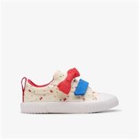 Clarks Girls Roald Dahl Foxing Bow Toddler Cotton Riptape,Trainers Textile