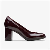 Clarks Womens Bayla Carly Merlot Heels,Court Shoes Synthetic Smart