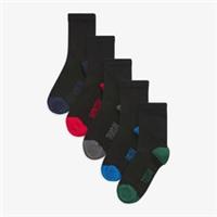 Clarks Kids Unisex,Girls,Boys Days of the Week Socks Junior Size 7-10 Black