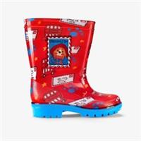Clarks Kids Unisex,Girls,Boys Paddington Bear Welly Toddler Red/Blue Wellies