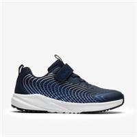 Clarks Boys Deyes Dash Kid Navy/Blue Trainers Textile School