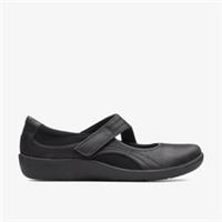 Clarks Womens Sillian Bella Black Mary Jane Textile Casual