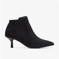 Clarks Womens Violet 55 Up Black Suede Heels,Ankle Boots Suede Smart