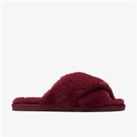 Clarks Womens Dream Lux Merlot Slippers Textile Casual