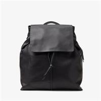 Clarks Womens Raelyn Tie Black Leather Backpack Leather Casual